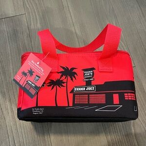 Trader Joe's Red and Black Insulated Bag